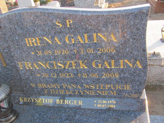 Krzysztof Berger Drawsko - Grobonet - Wyszukiwarka osób pochowanych