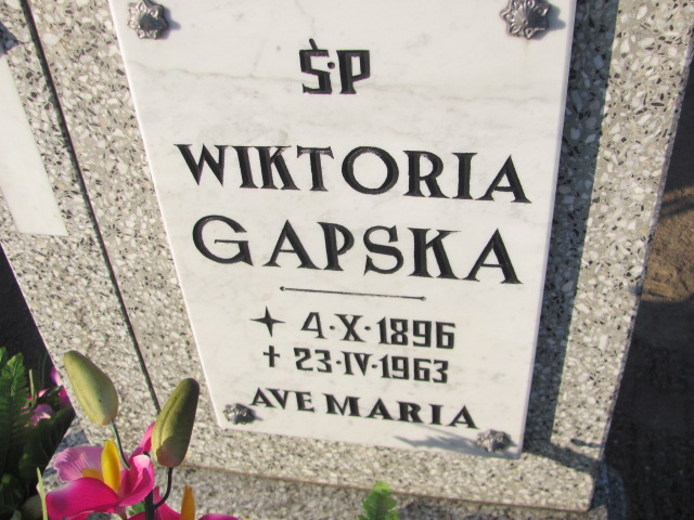 Wiktoria Gapska 1896 Drawsko - Grobonet - Wyszukiwarka osób pochowanych