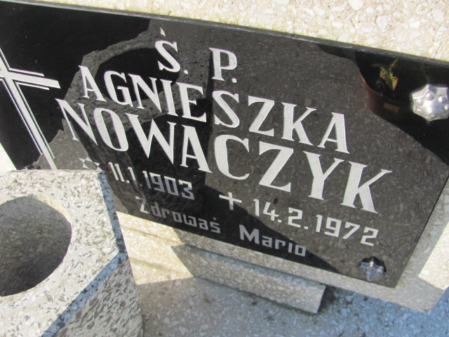 Agnieszka Nowaczyk 1903 Drawsko - Grobonet - Wyszukiwarka osób pochowanych