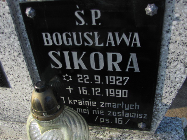 Bogusława Irena Sikora 1927 Drawsko - Grobonet - Wyszukiwarka osób pochowanych