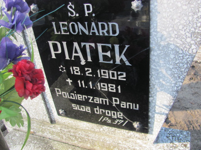 Leonard Piątek 1902 Drawsko - Grobonet - Wyszukiwarka osób pochowanych