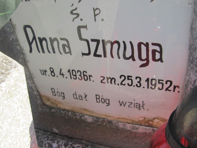 Anna Szmuga 1936 Drawsko - Grobonet - Wyszukiwarka osób pochowanych