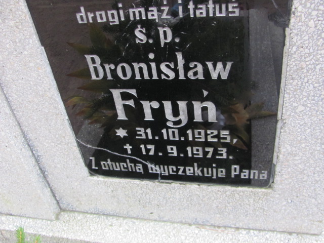 Bronisław Fryń 1925 Drawsko - Grobonet - Wyszukiwarka osób pochowanych