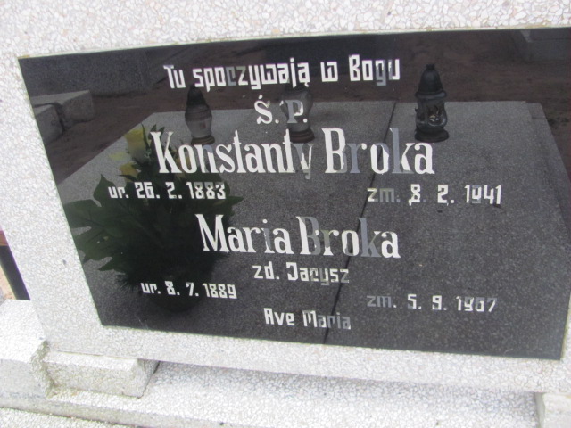 Konstanty Broka 1868 Drawsko - Grobonet - Wyszukiwarka osób pochowanych